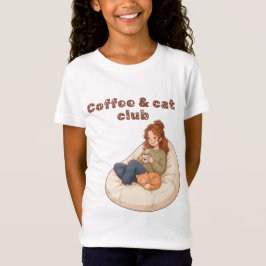 Camiseta Cute design do Café & Clube do Gato