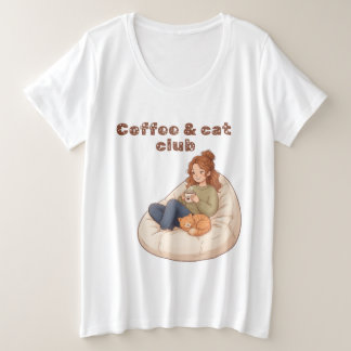 Camiseta Cute design do Café & Clube do Gato