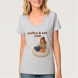 Camiseta Cute design do Café & Clube do Gato