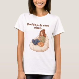 Camiseta Cute design do Café & Clube do Gato