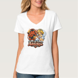 Camiseta Cute Devil & Angel Dia dos Namorados Amor Design