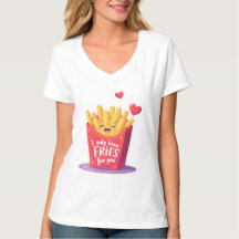 Cute Dia dos Namorados Batata Frita Trocadilho