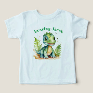Camiseta Cute Dino Toddler Tee com Nome Editável