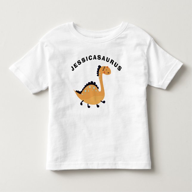 Camiseta Cute Dinosaur Adicionar Nome Presente Inf (Frente)