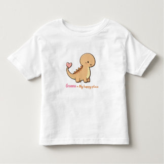 Camiseta Cute Dinosaur Granma My Safe Place Toddler Shirt |