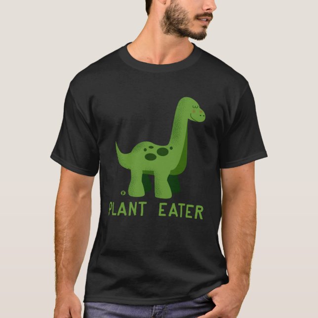 Camiseta Cute Dinosaur Herbivores  Vegetarian Vegan (Frente)