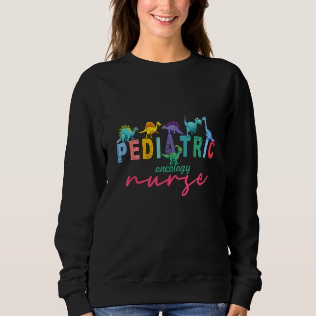Camiseta Cute Dinosaurs Nurse Week Peds Pediatric Oncology  (Frente)