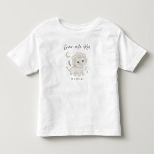 Camiseta Cute Dinossauro Aquarela Dino-mite Criança Nome Pe