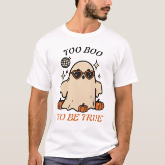 Camiseta Cute Disco Fantasma Halloween