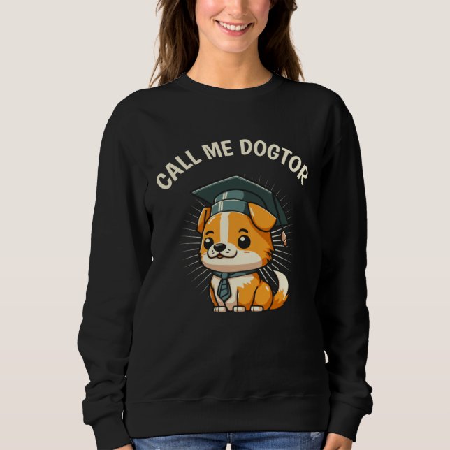 Camiseta Cute Dog  Doctor PhD Degree Doctoral Student Gradu (Frente)
