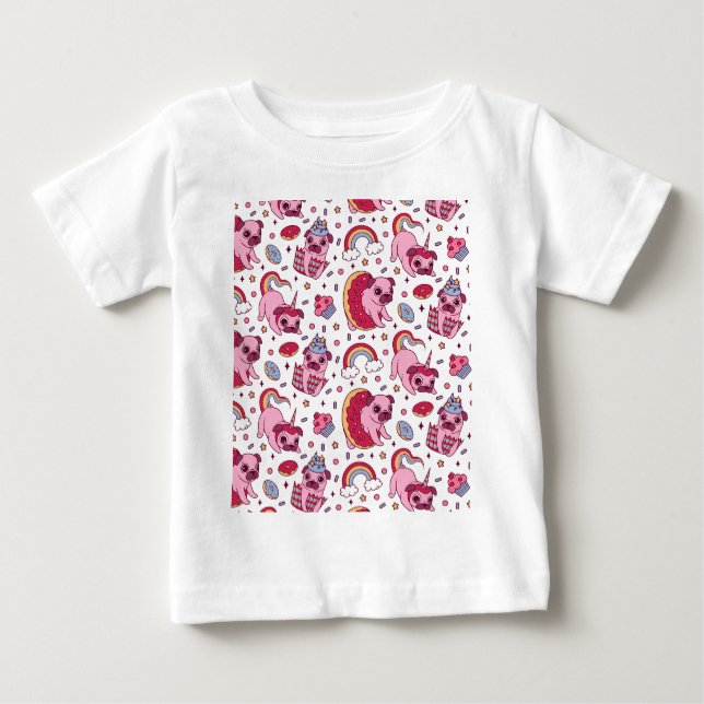 Camiseta Cute dog pattern for dog lovers (Frente)