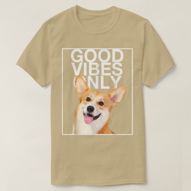 Camiseta Cute Dog Smile Corgi Pet Animal Puppy Pupper Posit (Frente do Design)