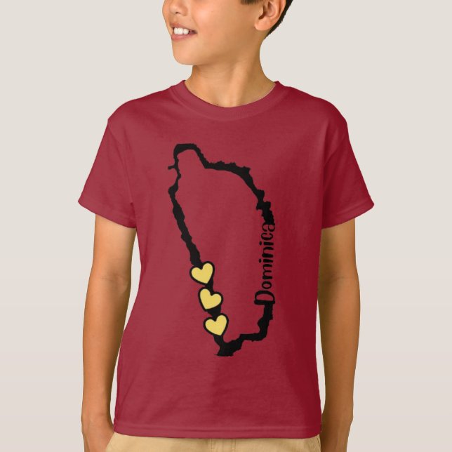 Camiseta cute dominica map (Frente)