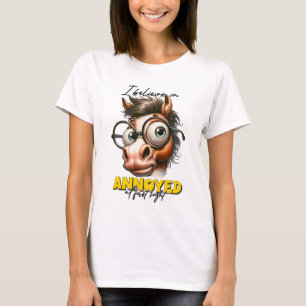 Camiseta Cute Donkey, acredito em Irritado à Primeira Vista