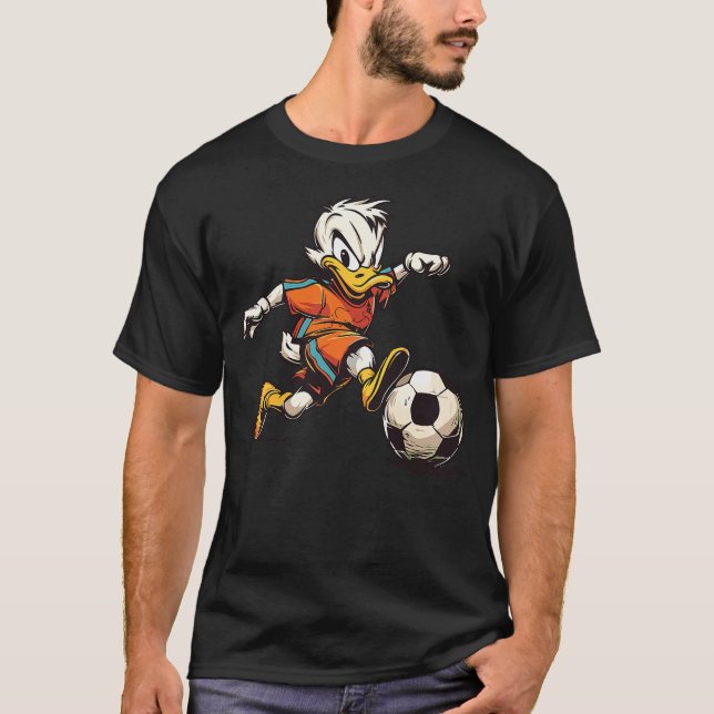 Camiseta Cute Duck Soccer Player Hobby Ball Sports (Frente)