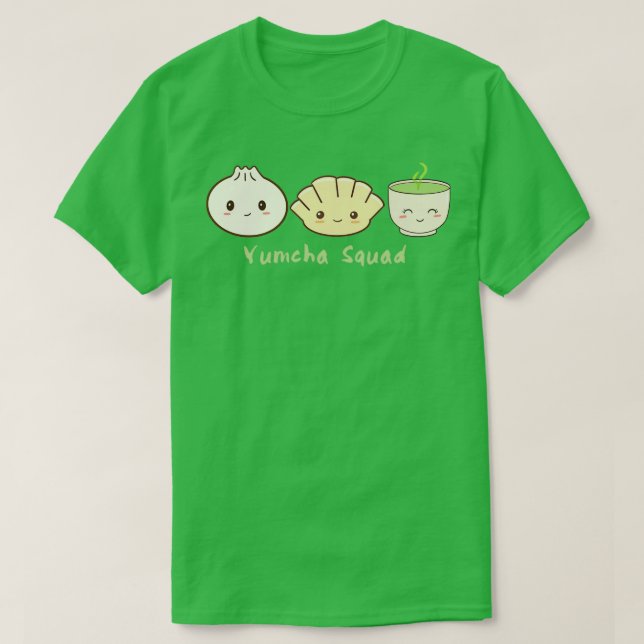 Camiseta Cute Dumplings Yumcha Squad (Frente do Design)