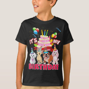 Camiseta Cute É Meu Cachorro de Aniversário e Festa de Tema