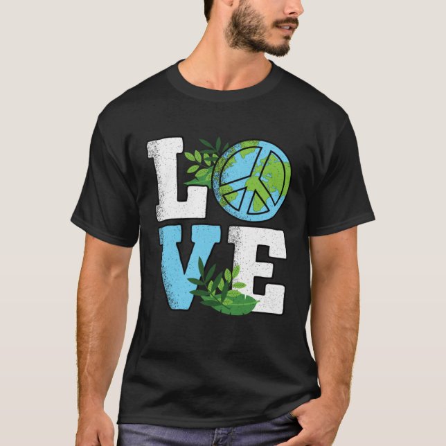 Camiseta Cute Earth Day Love Planet Nature (Frente)