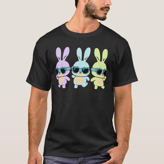 Camiseta Cute Easter Bunnies Dancing Easter Day 2023 Boys G (Frente)