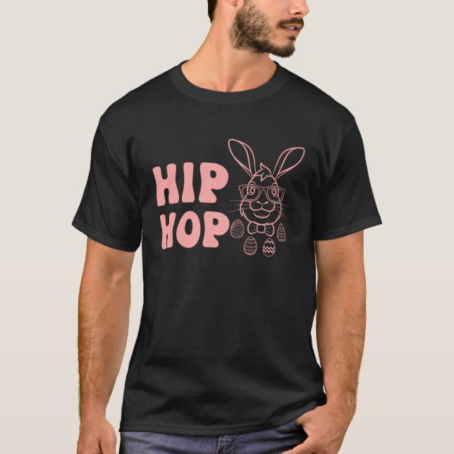 Camiseta Cute Easter Bunny Egg Hunt Basket  Hip Hop (Frente)