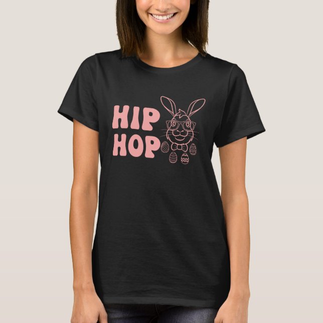 Camiseta Cute Easter Bunny Egg Hunt Basket  Hip Hop (Frente)