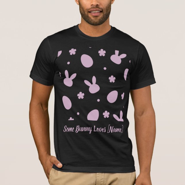 Camiseta Cute Easter Bunny Pattern Shirt – Pastel Bunny & E (Frente)