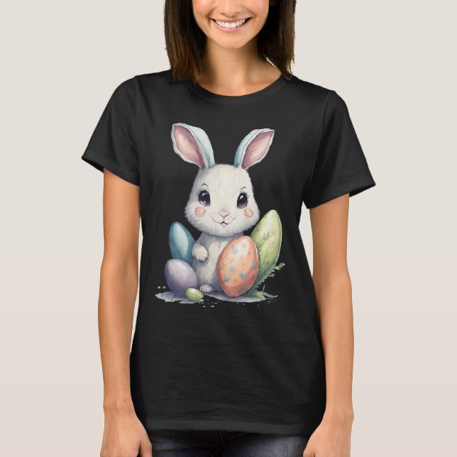 Camiseta Cute Easter Bunny Pun Easter Eggs (Frente)