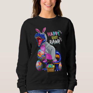 Camiseta Cute Eastrawr Saurus Dino Rex Páscoa Coelho De Ovo