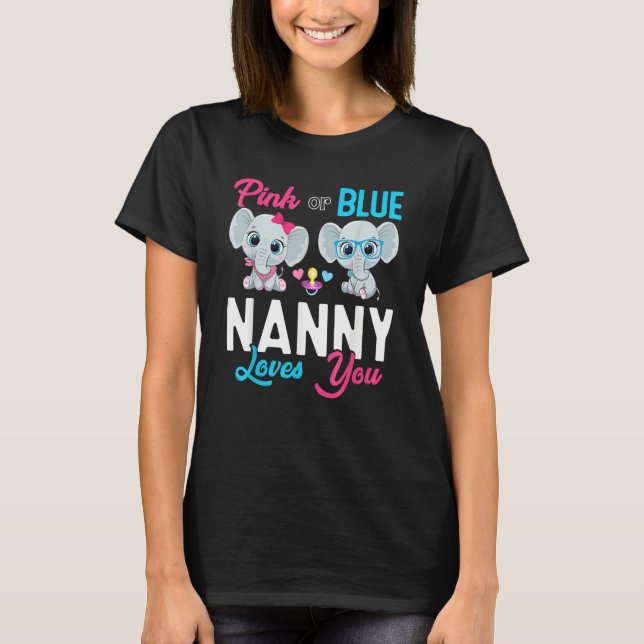 Camiseta Cute Elephant Keeper Of The Gender Nanny Loves You (Frente)