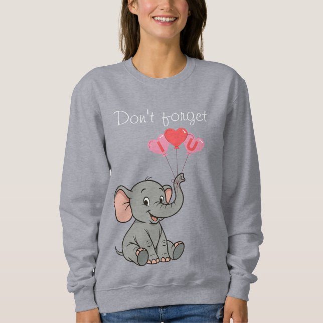 Camiseta Cute elephant valentine's day   (Frente)
