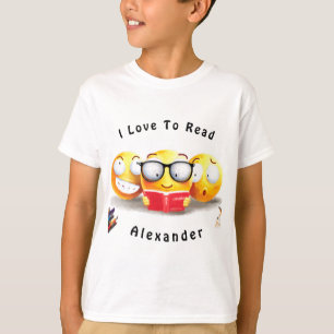 Camiseta Cute Emoji Sorria Leitura de Amor