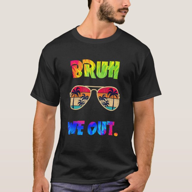 Camiseta Cute End Of School Year Teacher Summer Bruh We Out (Frente)