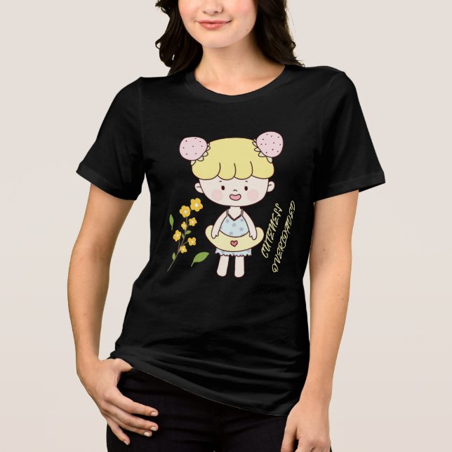 Camiseta Cute Exagerado - Design Adorável para Colegas de E (Frente)