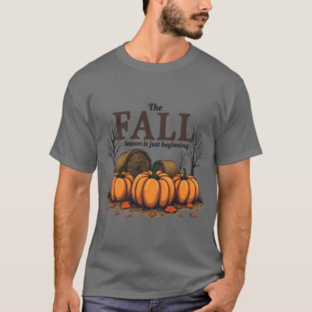 Camiseta Cute Fall Seaon Quote The Fall Season Is Just Begi (Frente)