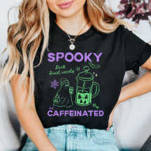 Cute Fantasma de Halloween Amante de Café Verde Ro