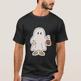 Camiseta Cute Fantasma Gatinho ou Travessura