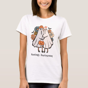 Camiseta Cute Fantasma Halloween Mug, Assustadoramente Enca