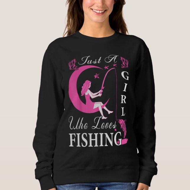 Camiseta Cute Fishing For Women Girls Kids Fisher Fisherman (Frente)