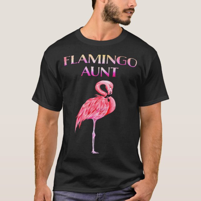 Camiseta Cute Flamingo Aunt Awesome Christmas (Frente)