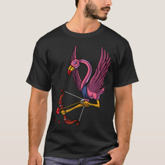 Camiseta Cute Flamingo Pássaro Cupido