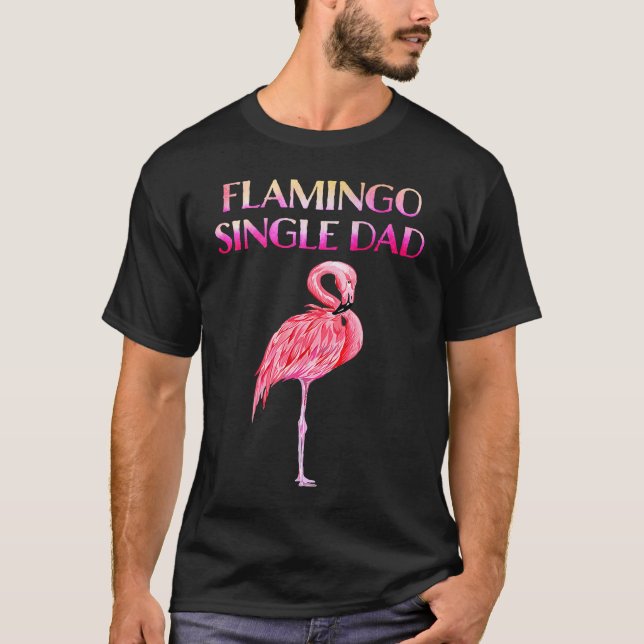 Camiseta Cute Flamingo Single Dad Awesome  Luxury  for men  (Frente)