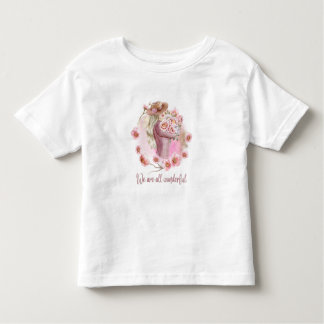Camiseta Cute Floral Toddler Girl Tee Inspirational
