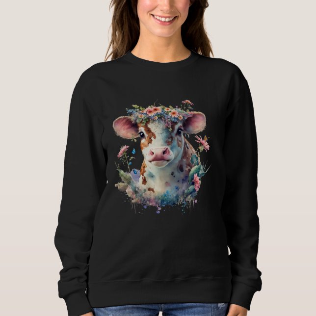 Camiseta Cute Flower Cow (Frente)