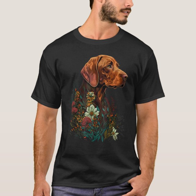 Camiseta Cute Flower summer Floral Vizsla 2 (Frente)