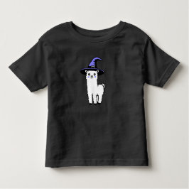 Camiseta Cute Fluffy Halloween Llama Wearing Purple Witch