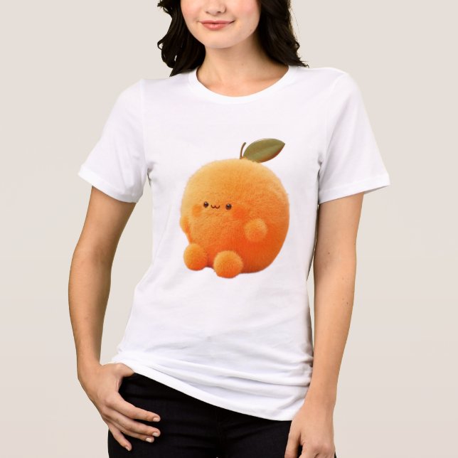 Camiseta Cute Fluffy Orange Sprite with Tiny Limbs Women's  (Frente)