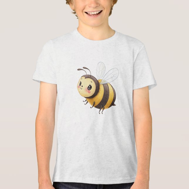 Camiseta Cute Flying Bumblebee Illustration (Frente)
