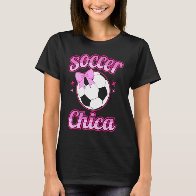 Camiseta Cute football girl girls football  with sayings (Frente)