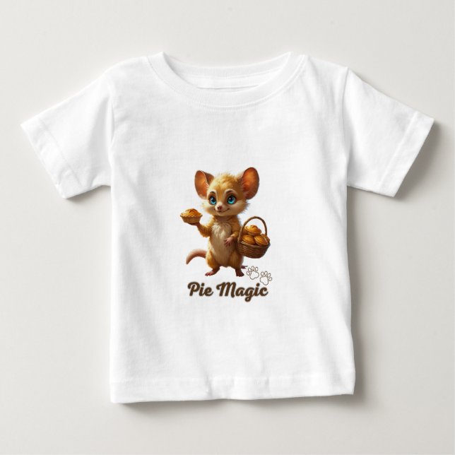 Camiseta Cute Forest Mouse with Pies (Frente)