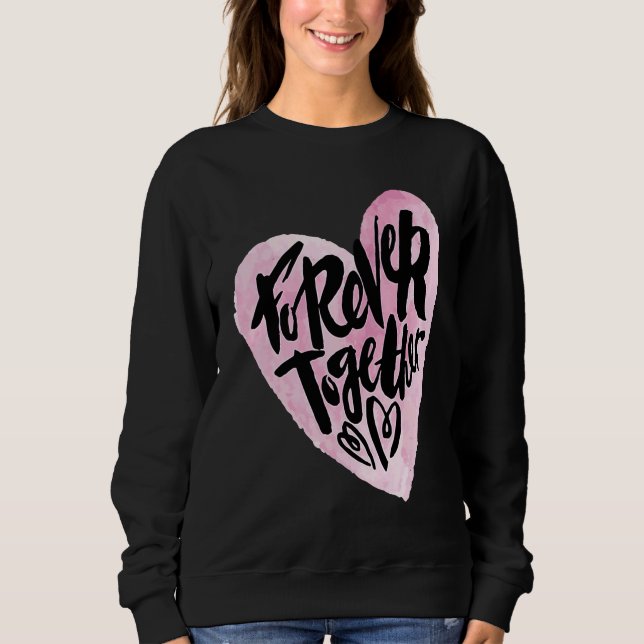 Camiseta Cute Forever Together Graffiti Valentine`s Day Lov (Frente)